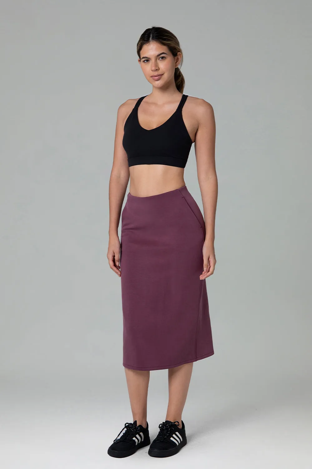 Streamline Midi Skirts w/Pockets