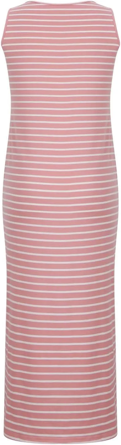 Striped Dress for Women, Summer Dresses 2025 Trendy Casual Button Down Dress, Sleeveless Midi Square Neck Tank Dress