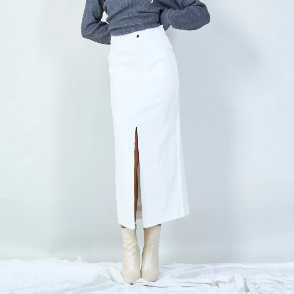 Stylish midi skirt with abstract pattern wholesale
