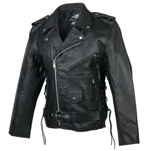 Tall Classic Biker Leather Jacket