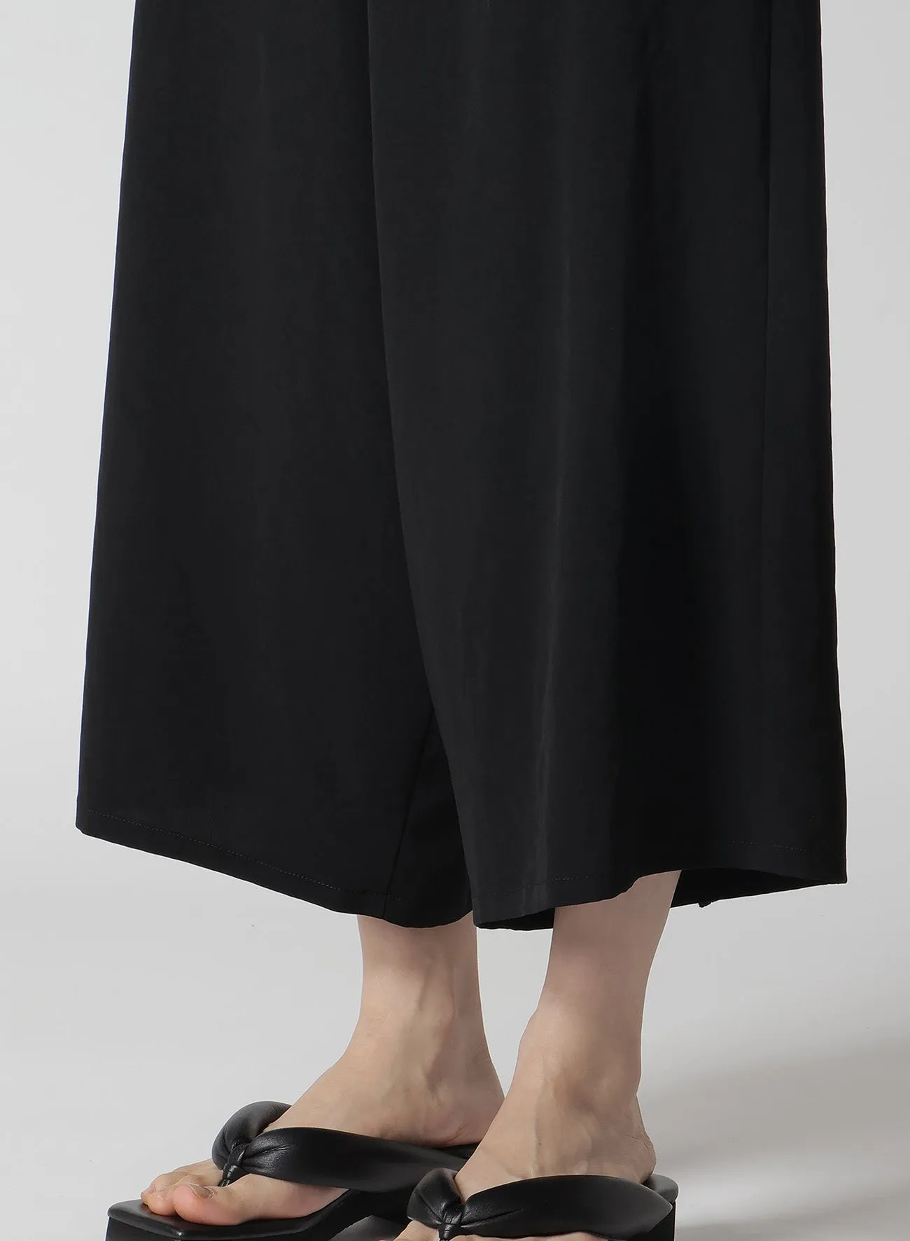 TA/PE CREPE DE CHINE BACKSIDE DRAPED D PANTS