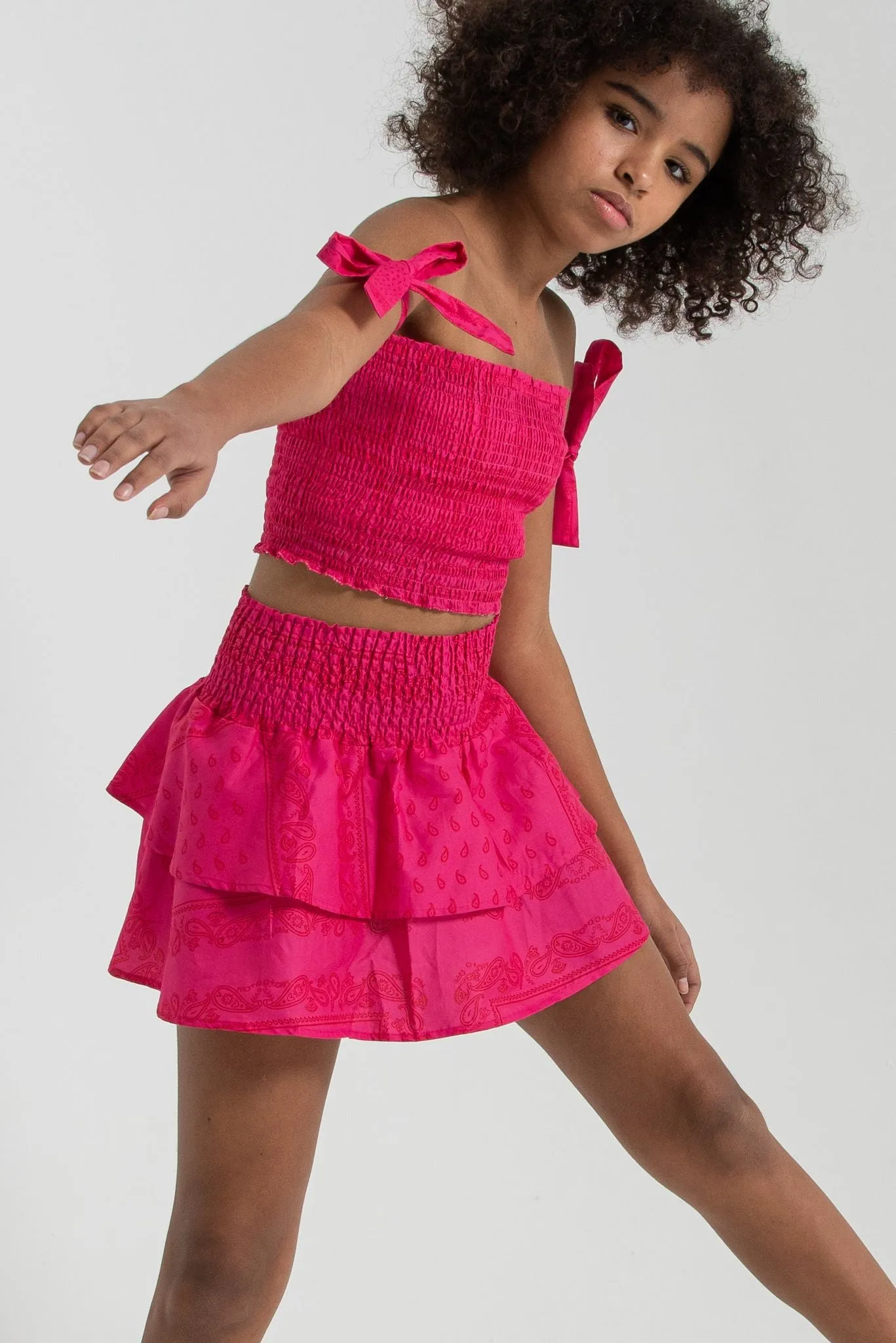 The Jules Mini - Pink on Red Bandana