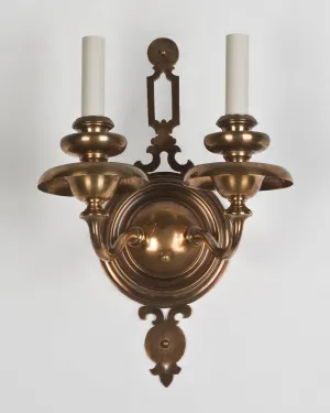 Two Arm Bronze Bradley and Hubbard Sconces