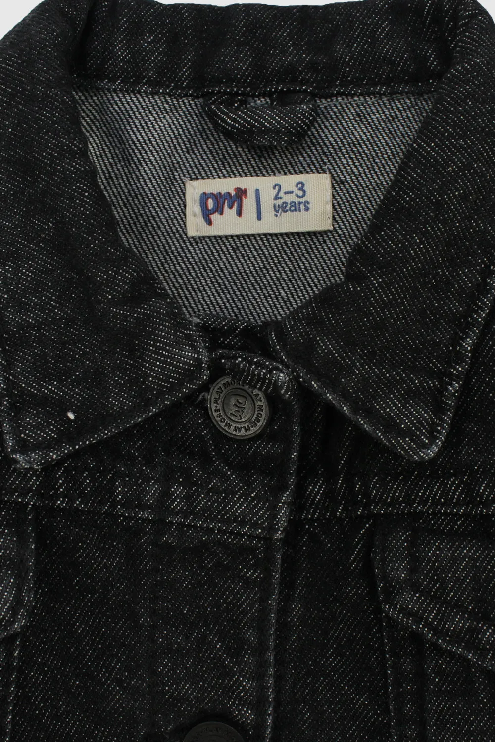 Unisex Black Long-Sleeved Jean Jacket