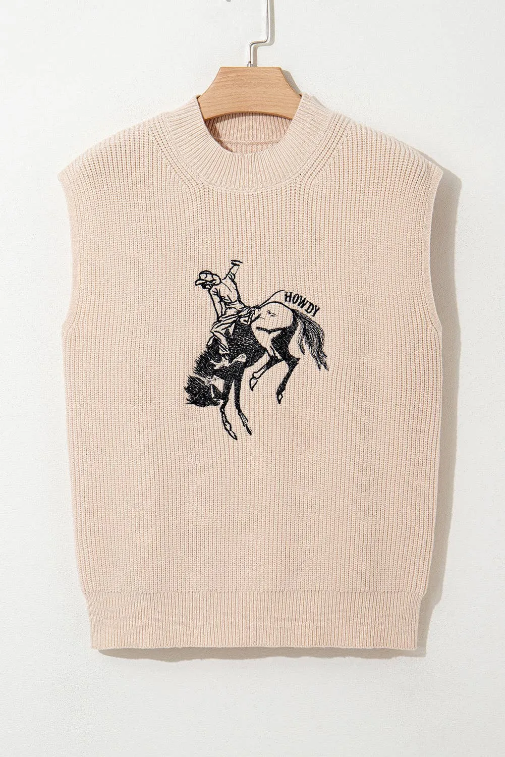 Western Rodeo Cowboy Short Sleeve Sweater