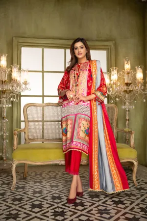 Winter Ready to Wear 3 Pcs Embroidered Dress by Aleezay 06