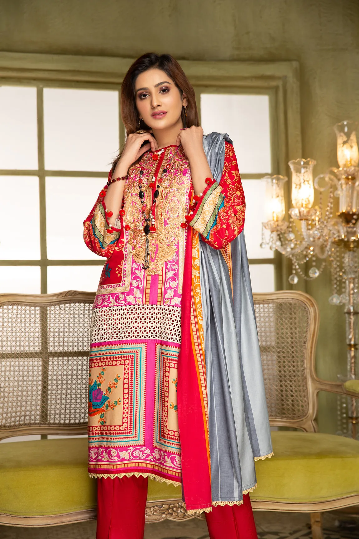 Winter Ready to Wear 3 Pcs Embroidered Dress by Aleezay 06