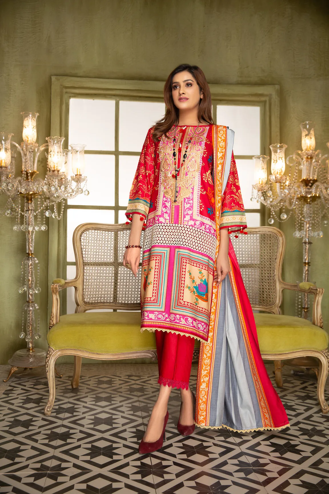 Winter Ready to Wear 3 Pcs Embroidered Dress by Aleezay 06