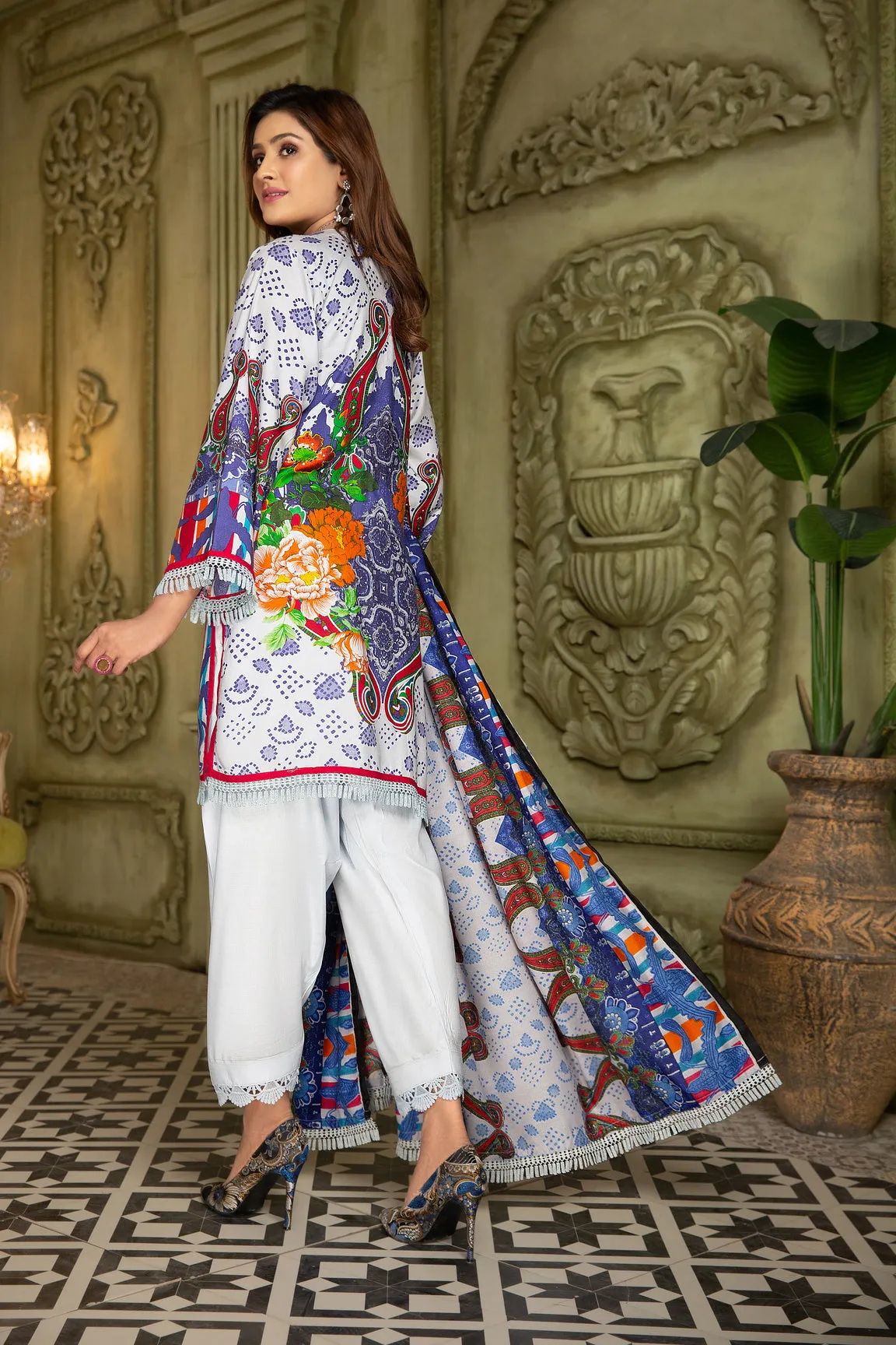 Winter Ready to Wear 3 Pcs Embroidered Dress by Aleezay 07