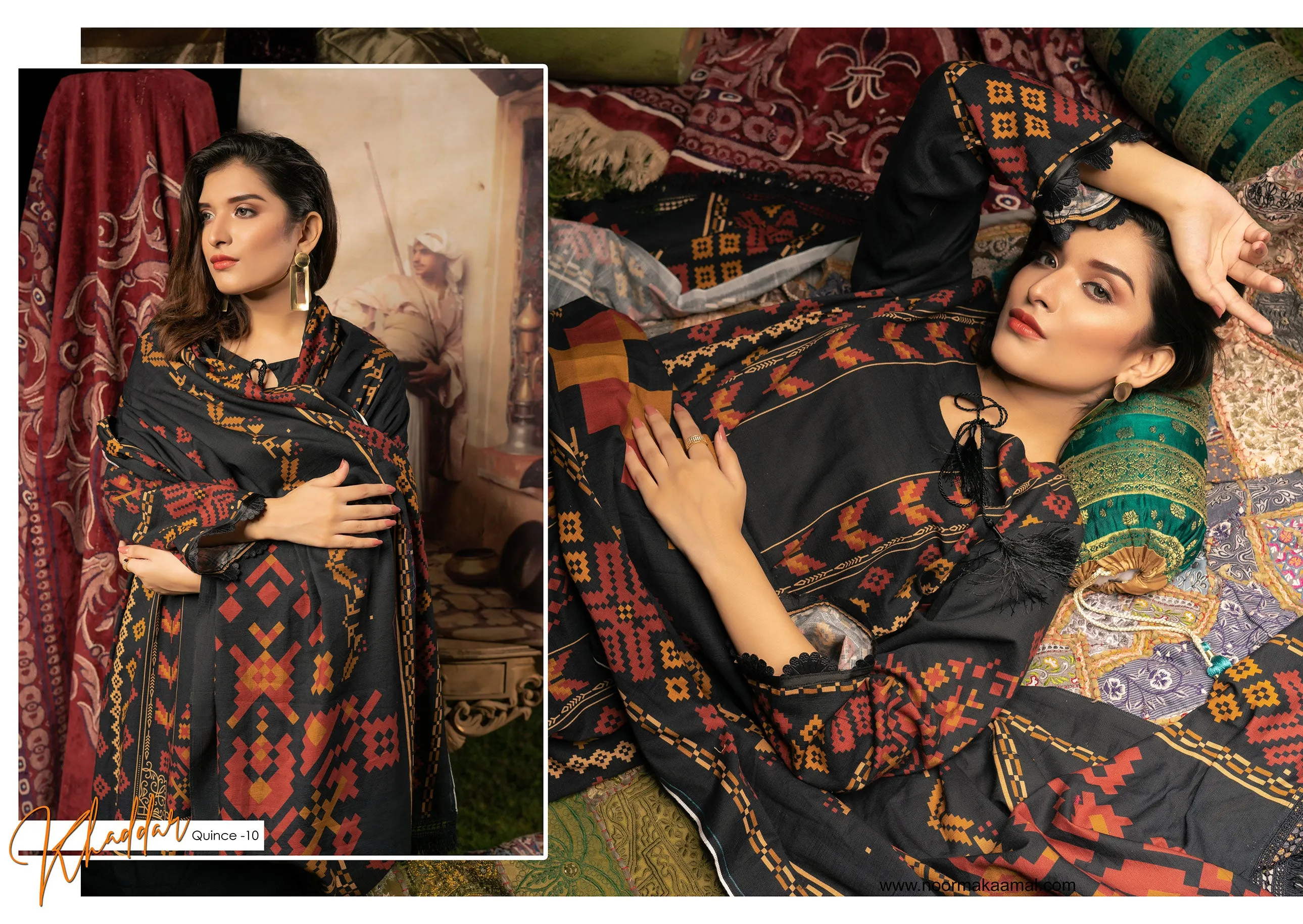 Winter Ready To Wear Digital Linen Dress By Noorma Kaamal 10