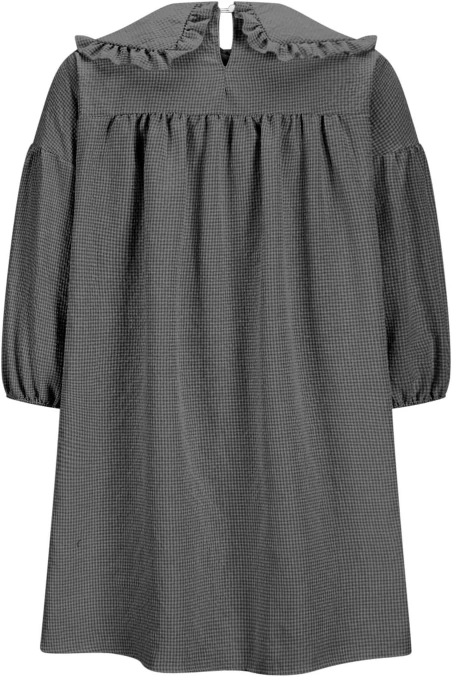 Women Oversized Smock Dresses Cute Doll Collar 3/4 Length Puff Sleeve Midi Dress Loose Comfy Beach Casual Sundress
