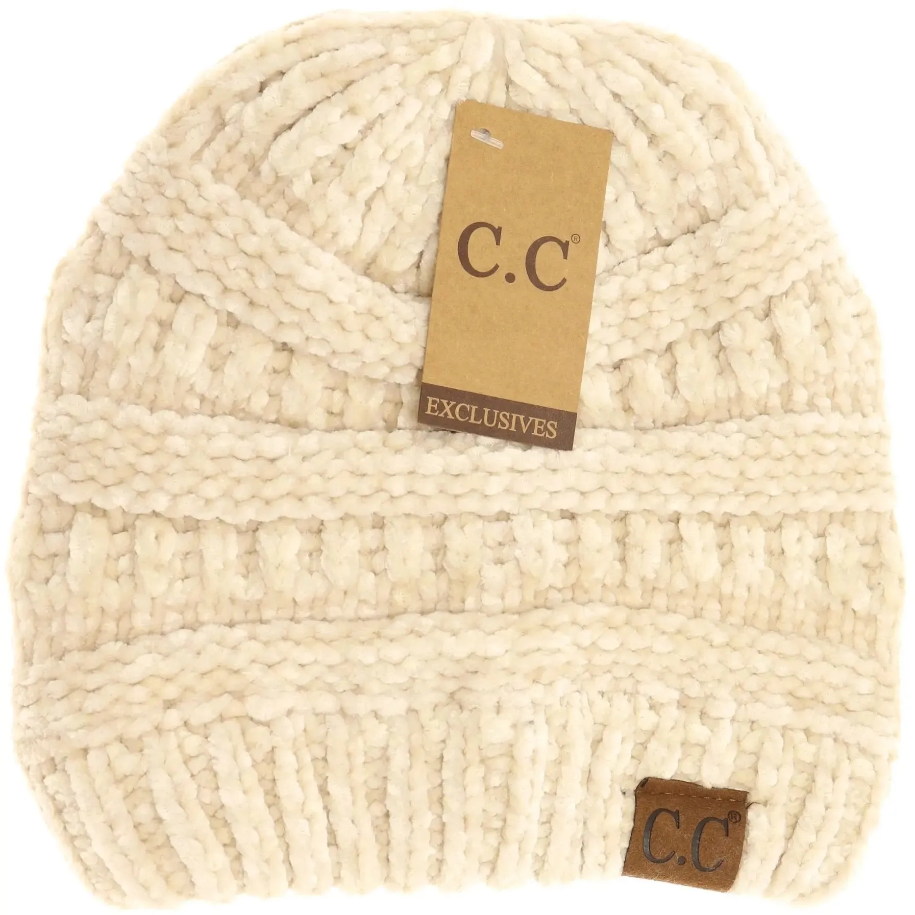 Women’s Classic Chenille CC Beanie – Ultra-Soft & Cozy Knit Hat