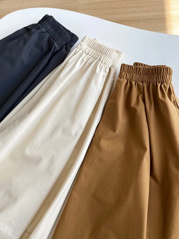 xakxx Stylish A-Line Elastics Solid Color Skirts