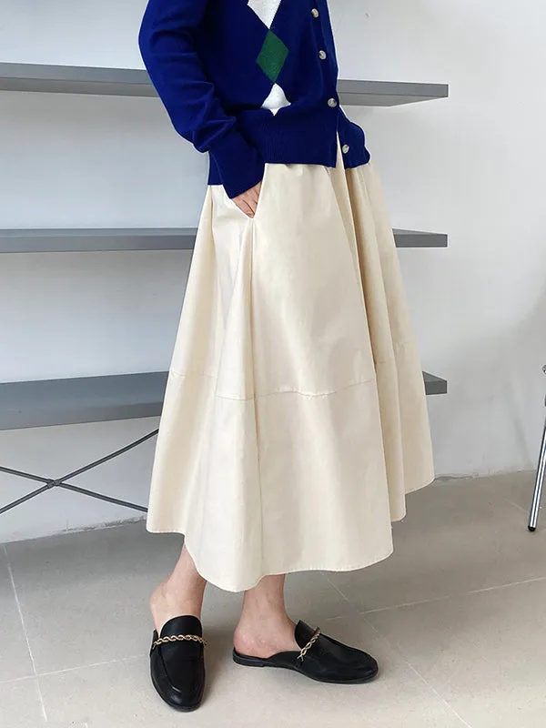 xakxx Stylish A-Line Elastics Solid Color Skirts